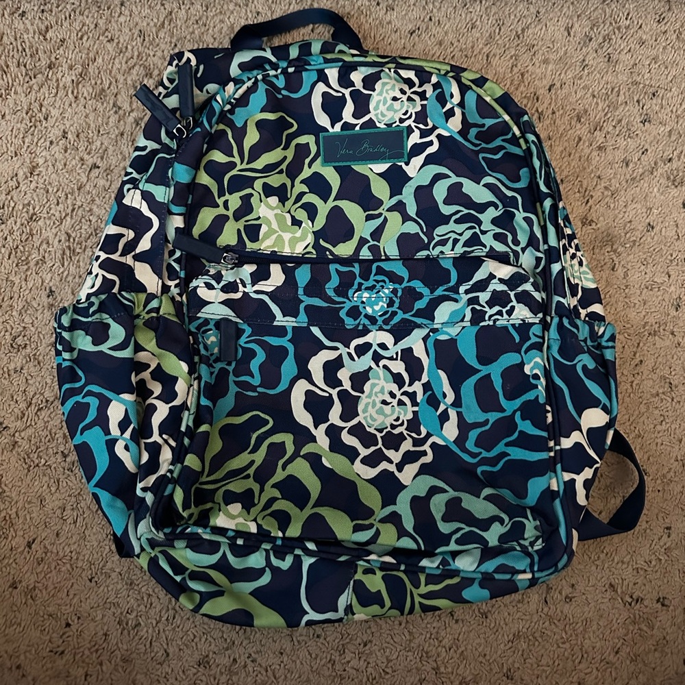 Vera Bradley blue and green backpack